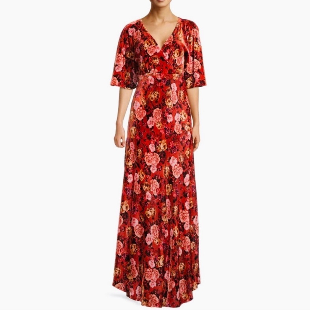 Johnny Was silk blend velvet maxi dress NWT - Picture 7 of 11